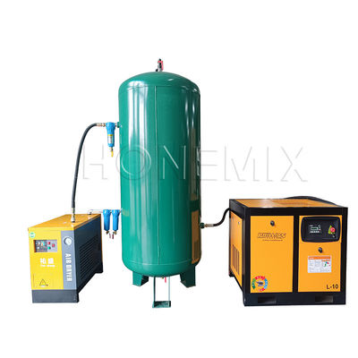 Ενίσχυρο βοηθητικό εξοπλισμό 7.5KW / 10HP ελαστικό αεροσυμπιεστή βίδας